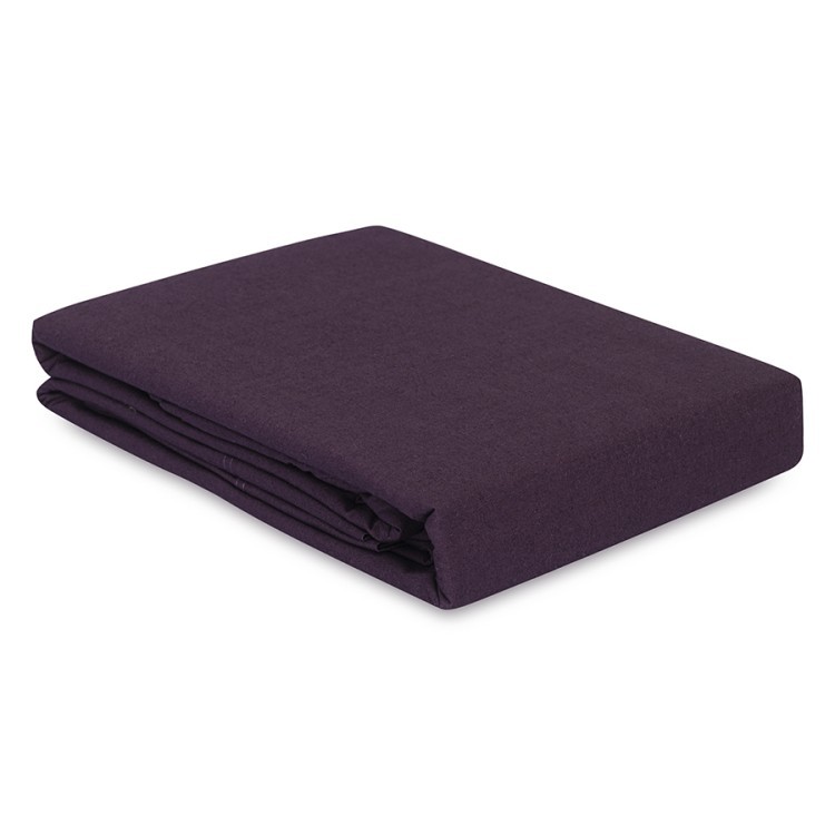 Простыня из стираного перкаля сливового цвета из коллекции essential, 240х270 см (77752)