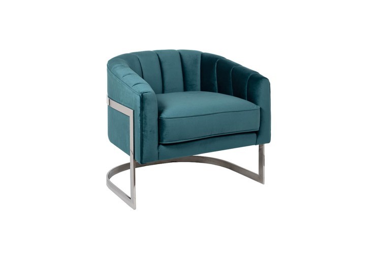 Кресло велюр сине-зеленый 77*70*71см (TT-00001938)