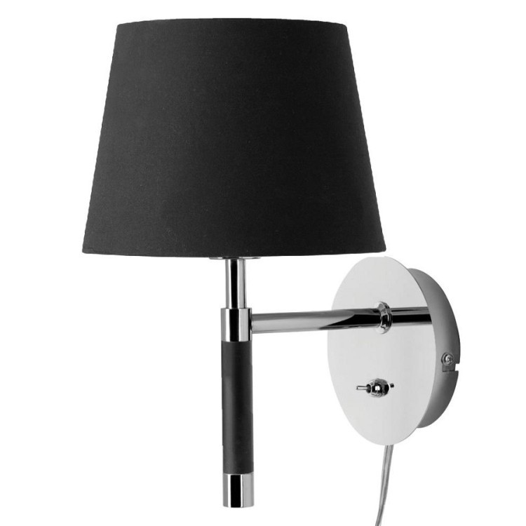 Лампа настенная venice, 28,5х22,5 см, черная, хром (67884)