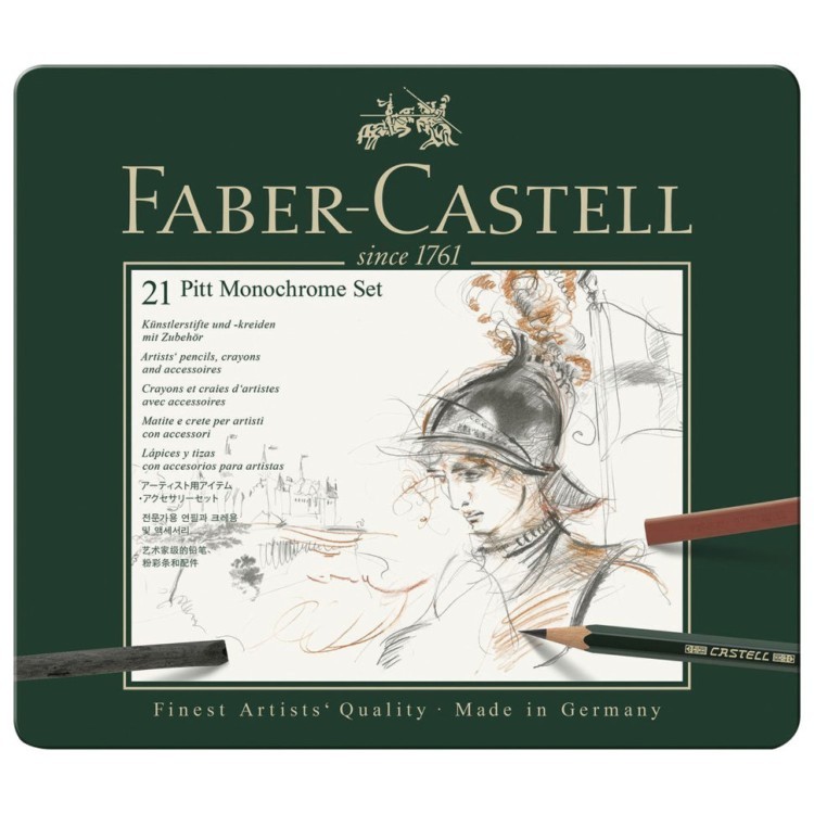 Набор художественный Faber Castell Pitt Monochrome 21 предмет в коробке 112976 (64995)