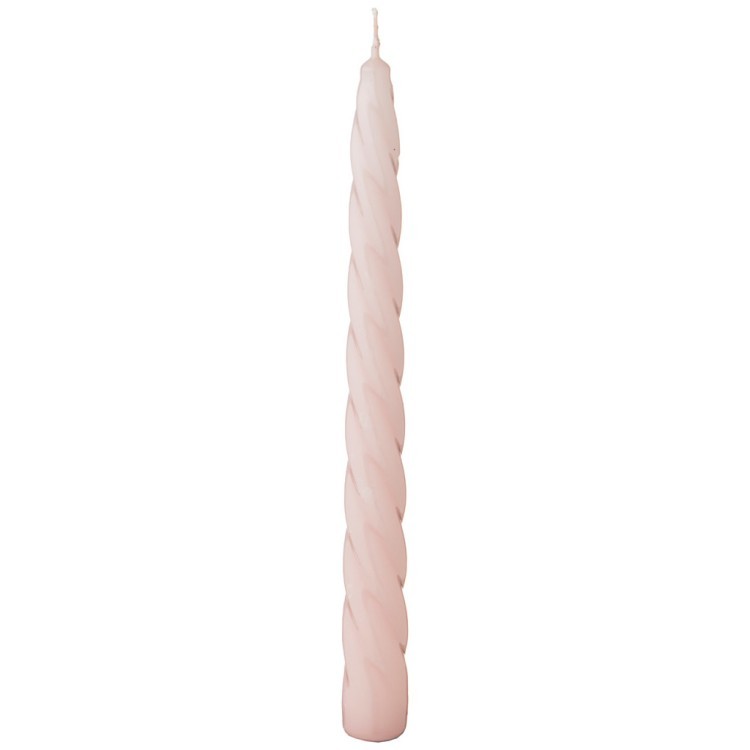 Набор свечей из 10 штук крученые лакированный нежно-розовый высота 23 см Adpal (348-849)