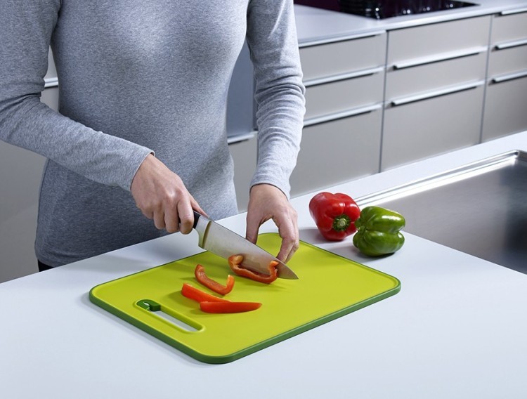 Доска разделочная с ножеточкой slice & sharpen™, 27х37 см, зеленая (44469)