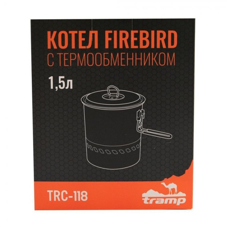 Котелок походный Tramp Firebird 1,5л c термообменником TRC-118 (74478)
