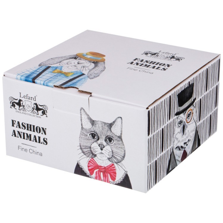 Чайный набор "fashion animals" кот,  на 1пер. 2пр. 220 мл Lefard (409-134)