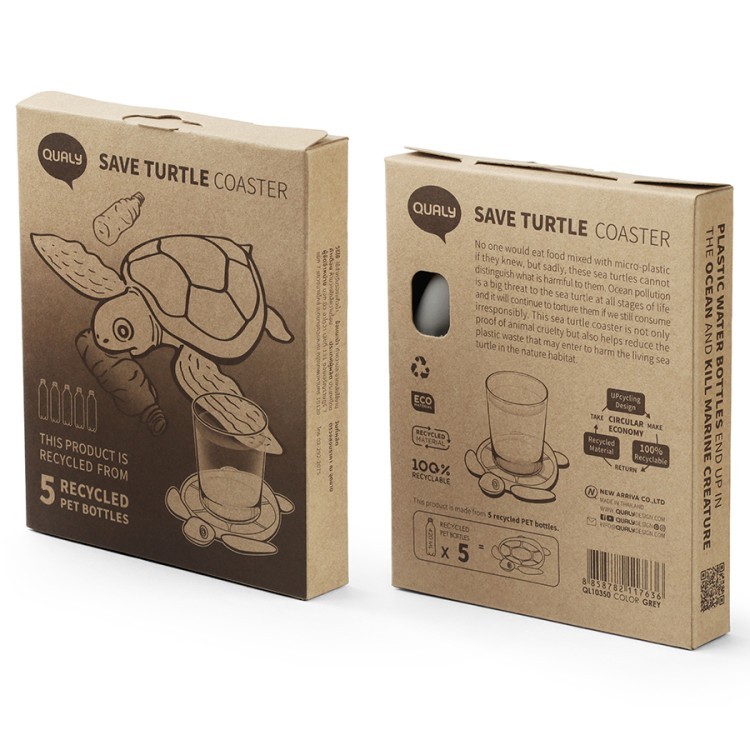 Подставка под стаканы save turtle, серая (70505) Подставка под стаканы save turtle, серая (70505)