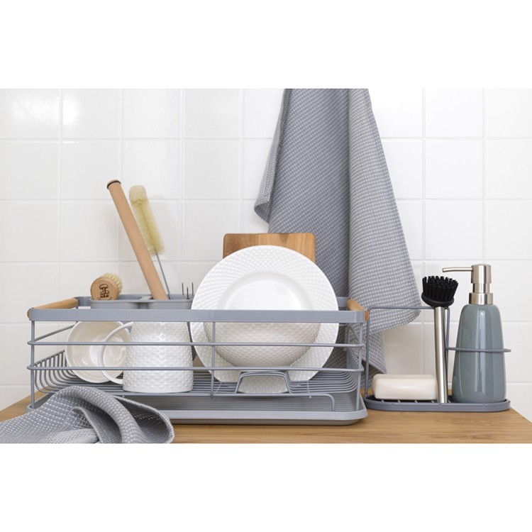 Сушилка для посуды granli, 43x30,5x14 см, серая (74012) Сушилка для посуды granli, 43x30,5x14 см, серая (74012)