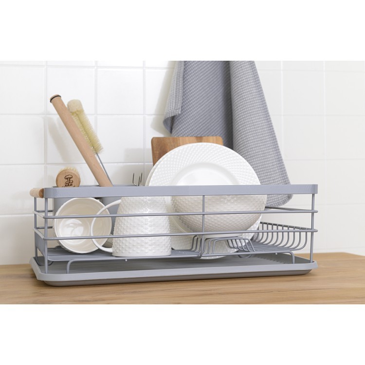 Сушилка для посуды granli, 43x30,5x14 см, серая (74012) Сушилка для посуды granli, 43x30,5x14 см, серая (74012)