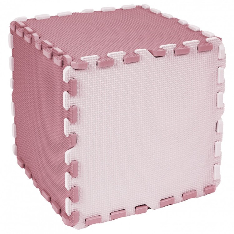 Коврик-пазл напольный 0,9х0,9 м мягкий розовый 9 элем 30х30 см 1 см ЮНЛАНДИЯ 664660 (1) (95509)