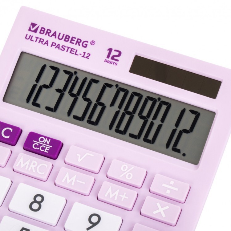 Калькулятор настольный Brauberg Ultra PASTEL-12-PR 12 раз. двойн. пит. сиреневый 250505 (1) (89753) Калькулятор настольный Brauberg Ultra PASTEL-12-PR 12 раз. двойн. пит. сиреневый 250505 (1) (89753)
