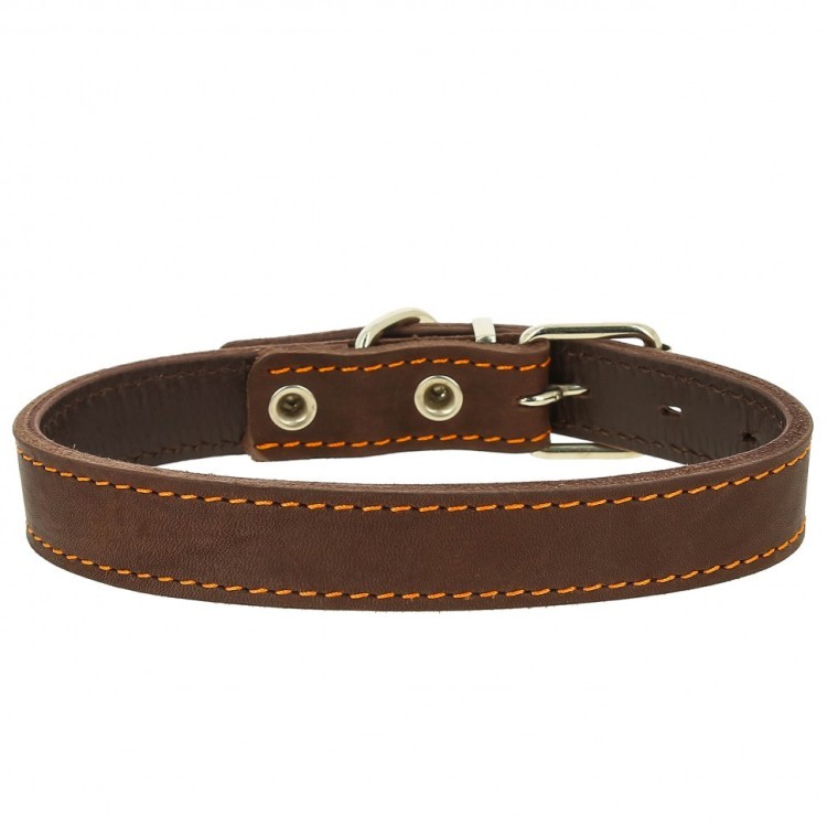 Ошейник кожаный двойной Каскад 2,5 см на шею 39-46 см (82751)
