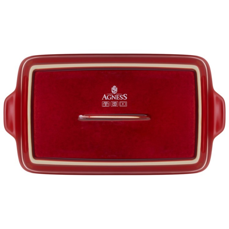 Форма для запекания reactive red 32*18*7 см 1800 мл Agness (780-137)