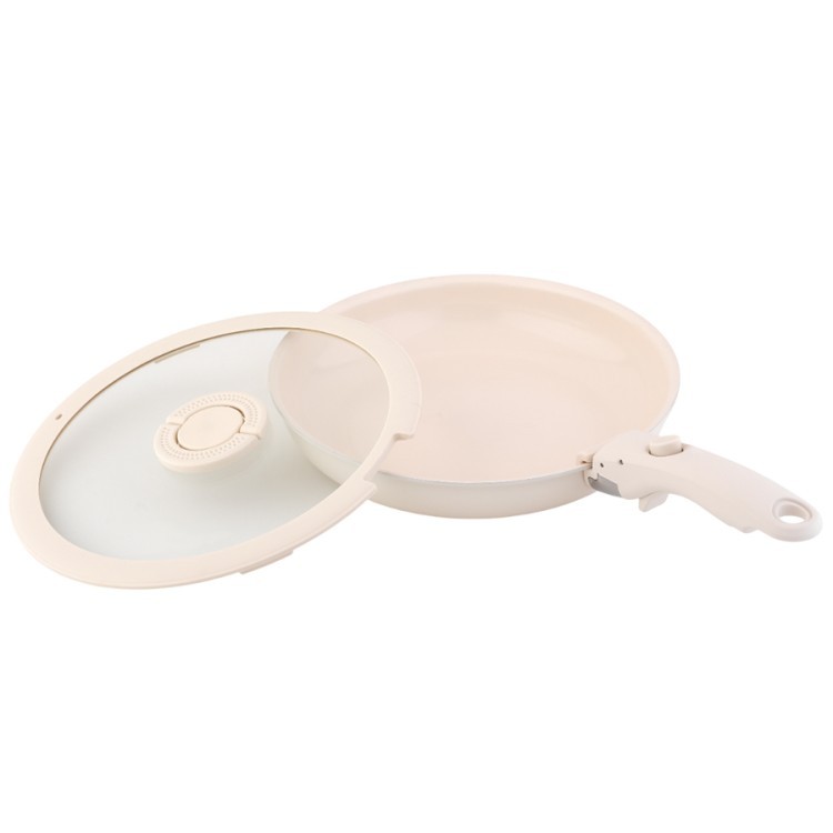 Сковорода с крышкой и съемной ручкой smart ceramic, D28 см (80497)