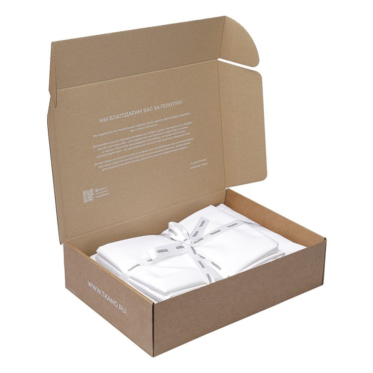 Комплект постельного белья из плотного сатина белого цвета из коллекции essential, 200х220 см (77116)