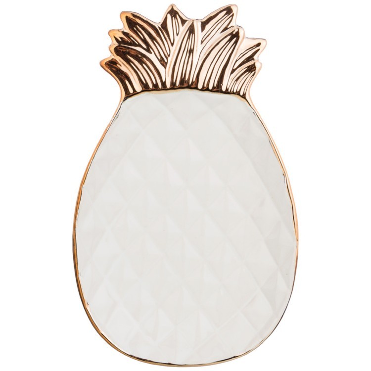 Блюдо декоративное "ананас золотая коллекция" 20*12,5*2 см без упаковки Lefard (699-258)