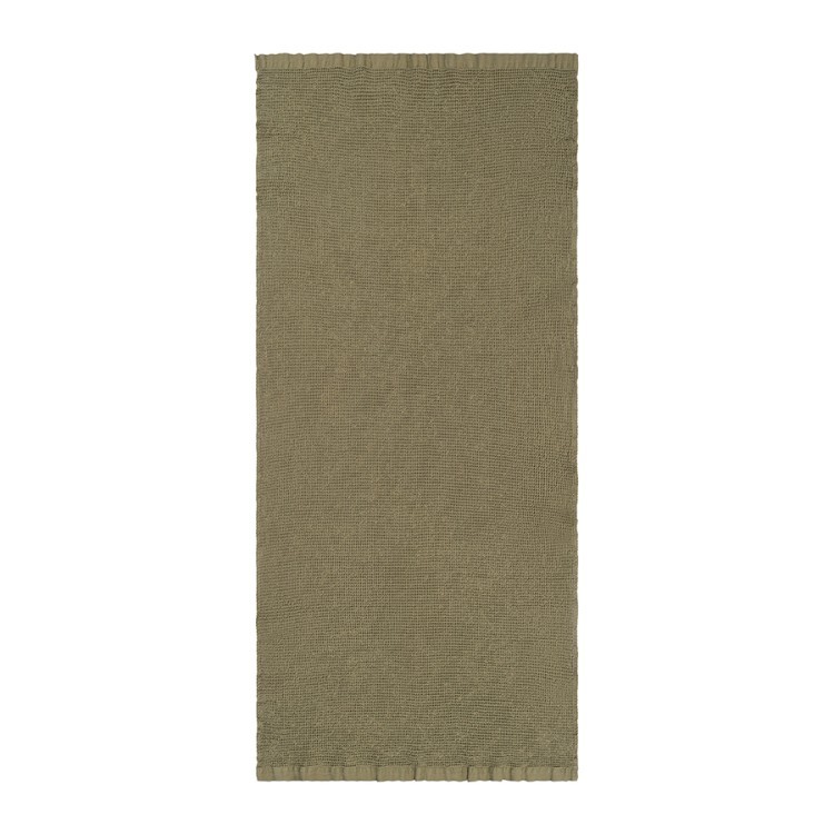 Полотенце банное из умягченной вафли цвета хаки из коллекции essential, 70x140 см (79178)