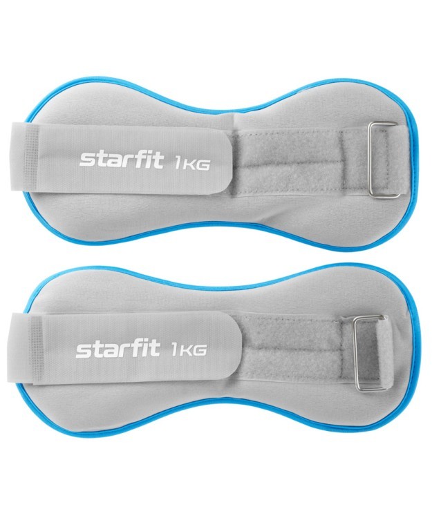 Утяжелители универсальные STARFIT WT-501, 1 кг, синий/серый (1043030)