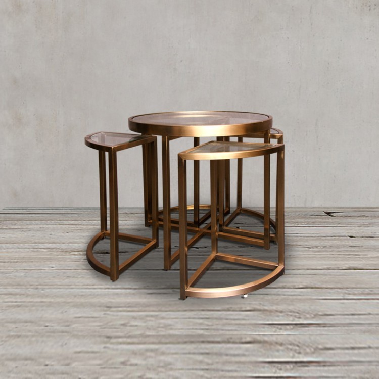 Стол приставной Z0149A/Z0150A/CM#30A, 60, стекло, нержавеющая сталь, matte honey, ROOMERS FURNITURE Стол приставной Z0149A/Z0150A/CM#30A, 60, стекло, нержавеющая сталь, matte honey, ROOMERS FURNITURE