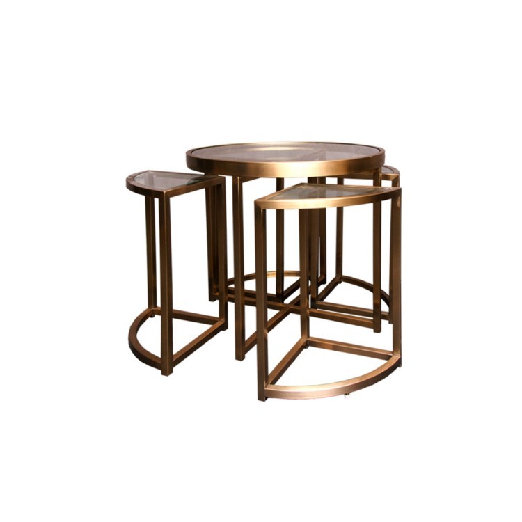 Стол приставной Z0149A/Z0150A/CM#30A, 60, стекло, нержавеющая сталь, matte honey, ROOMERS FURNITURE Стол приставной Z0149A/Z0150A/CM#30A, 60, стекло, нержавеющая сталь, matte honey, ROOMERS FURNITURE