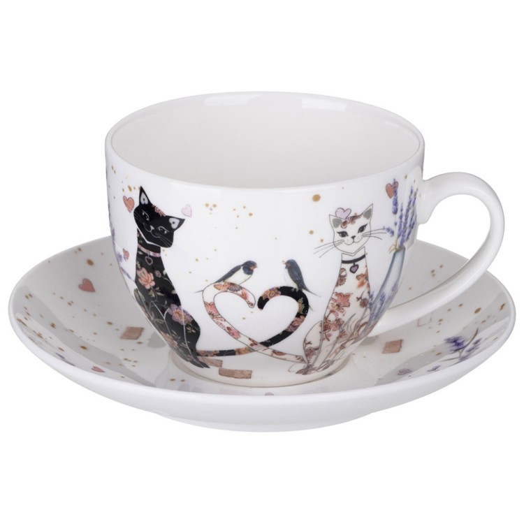 Чайная пара lefard "лавандовые коты" 275 мл Lefard (425-171)