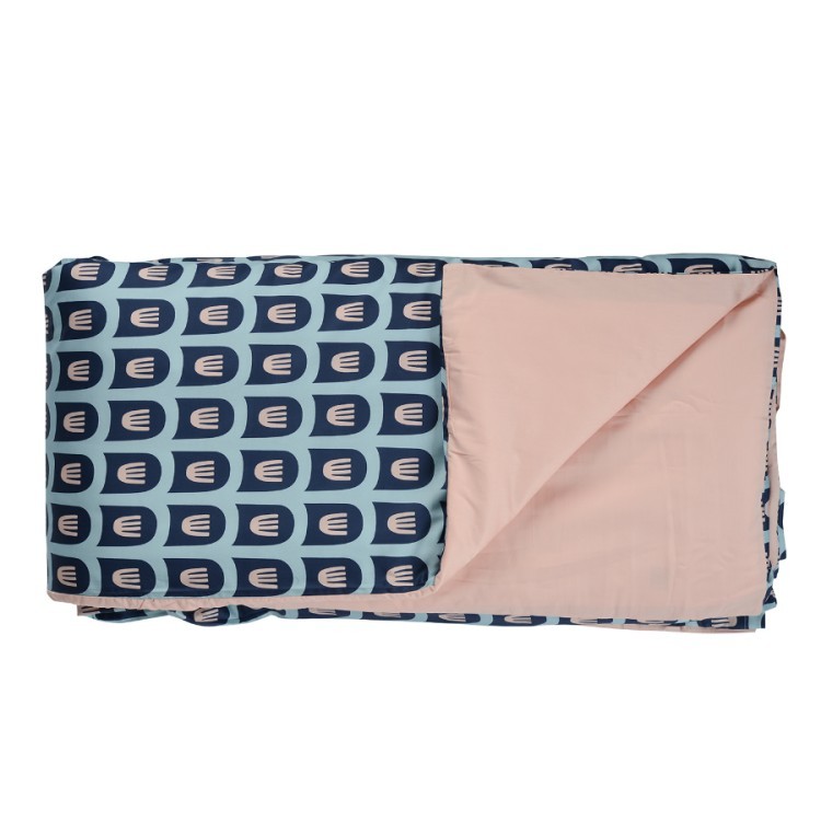 Комплект постельного белья двусторонний из сатина розового и голубого цветов с принтом blossom time из коллекции cuts&pieces (66421)