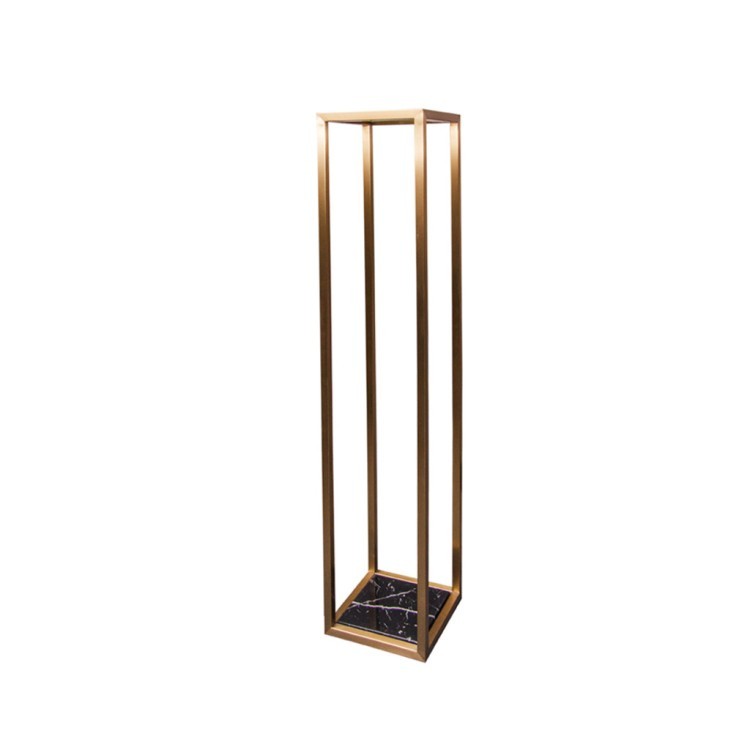 Стол приставной Z0155, стекло, нержавеющая сталь, black/matte gold, ROOMERS FURNITURE