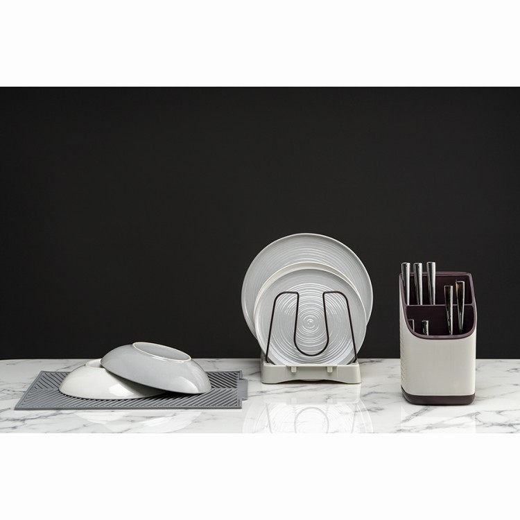 Органайзер для посуды ronja, 26,8х20,5 см, светло-серый/темно-сливовый (74915)