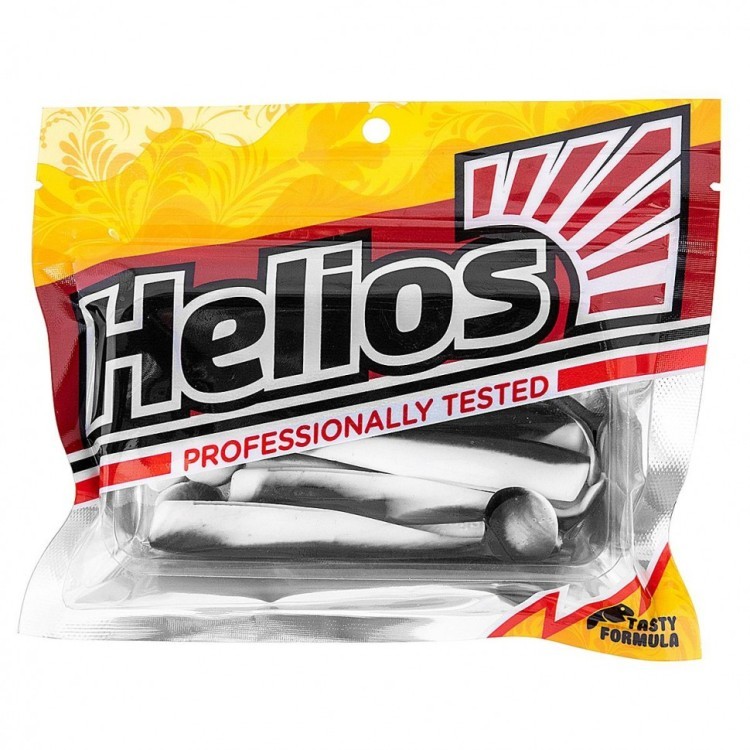 Виброхвост Helios Chebak 3,15"/8 см, цвет Black & White 7 шт HS-3-023 (77545)