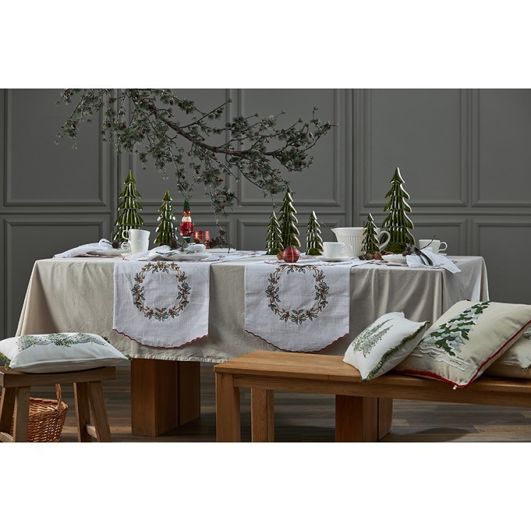 Подушка декоративная с вышивкой christmas tree из коллекции new year essential, 30х45 см (75360)