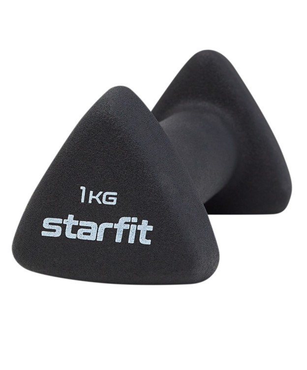 Гантель неопреновая STARFIT DB-205 1 кг, черный (1740206)