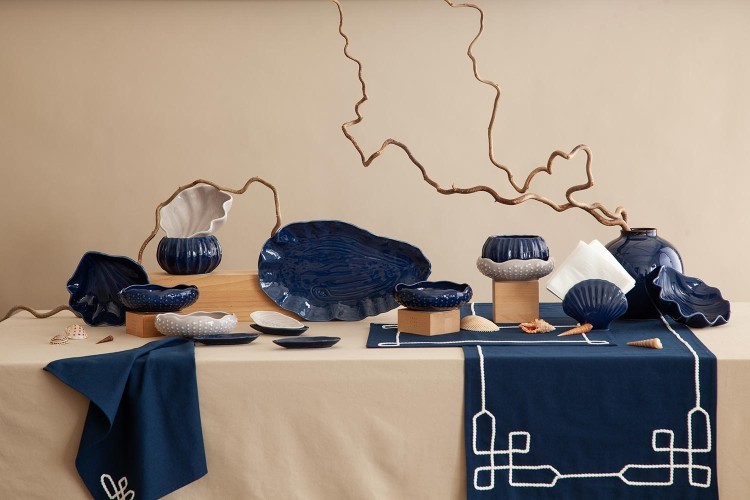 Дорожка на стол navy story из коллекции sea treasures, 45х150 см (79009)