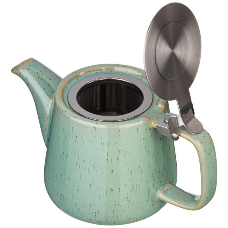 Чайник с металл.ситом и крышкой "luster" 500мл, 19*8,5*10см, зеленый Bronco (470-378)