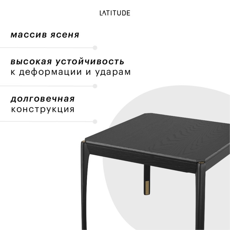 Стол кофейный aska, 50х50 см, черный (74144)