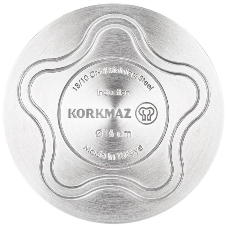 Кастрюля korkmaz tombic со стекл. крышкой 16х9см / 1,8л KORKMAZ (902-008)
