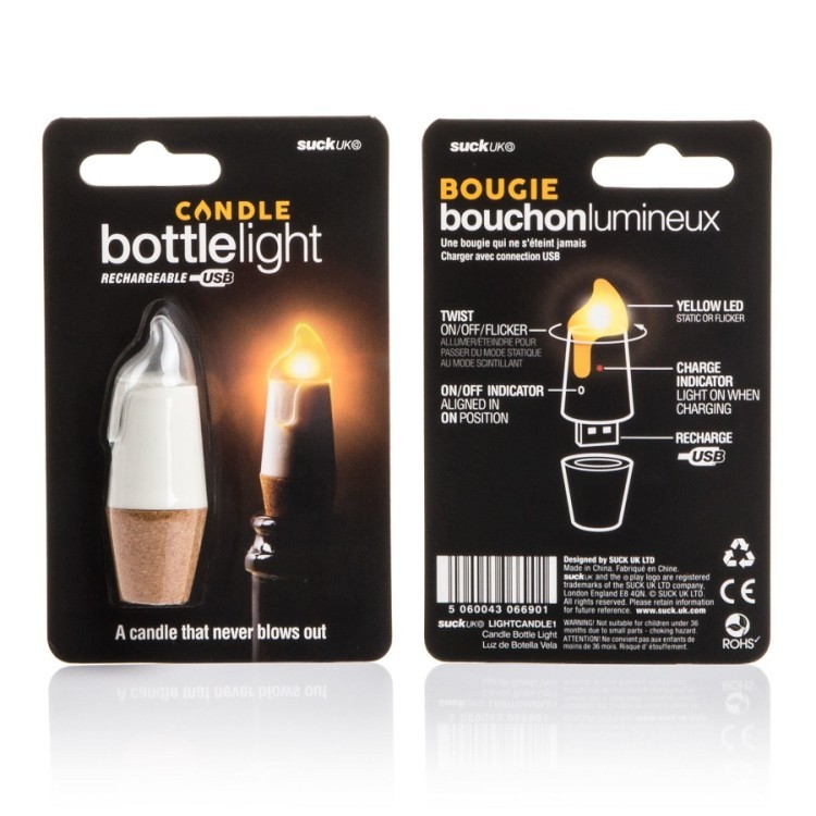 Пробка для бутылки bottlelight с подсветкой и usb (62697)