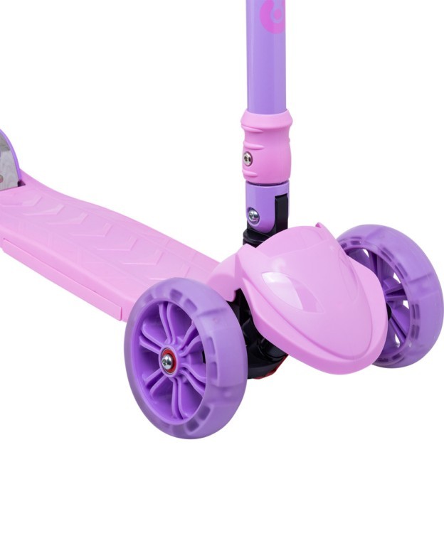 Самокат 3-колесный Bunny, 135/90 мм, розовый/фиолетовый (861118)