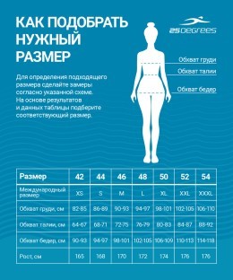 Купальник для плавания 25DEGREES Zip Black, полиамид (1589524)