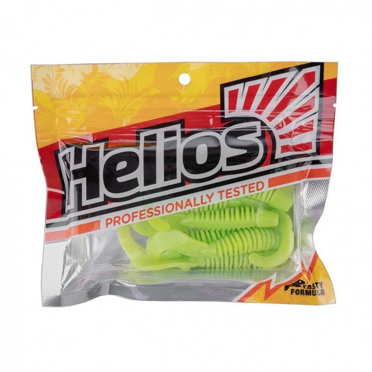 Твистер Helios Din 3,11"/7,9 см, цвет Lime 6 шт HS-33-008 (78151)