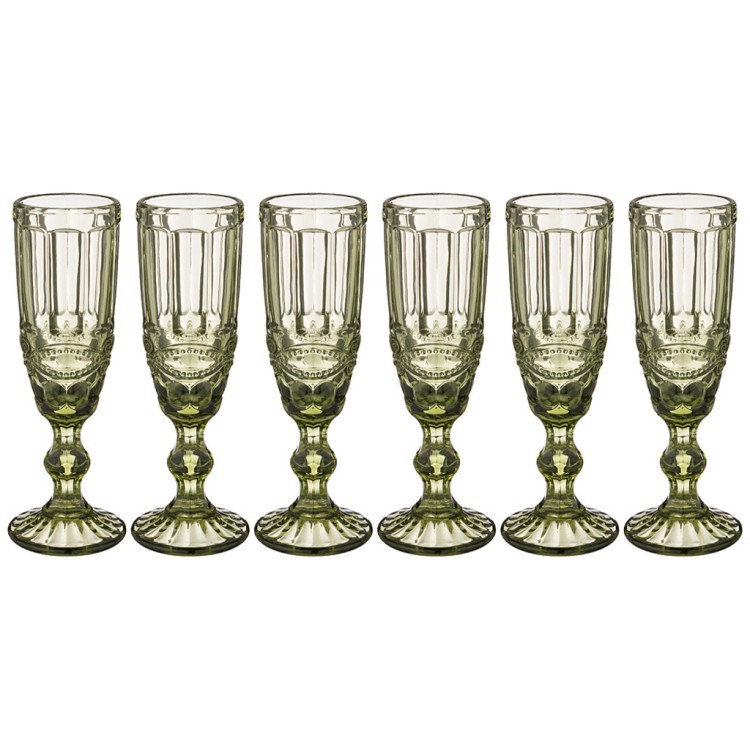 Набор бокалов для шампанского "серпентина" из 6шт. серия "muza color" 150мл. / в=20 см Lefard (781-101)