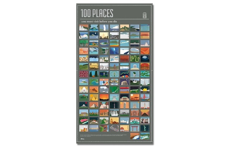 Постер «100 мест, которые нужно посетить прежде чем умереть» (52810)