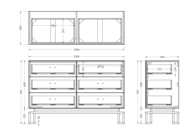 Комод черный 6 ящиков 120*42*82см (TT-00003622) Комод черный 6 ящиков 120*42*82см (TT-00003622)