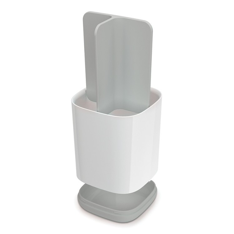 Органайзер для зубных щеток easystore, 9х9х13 см, бело-серый (61471)