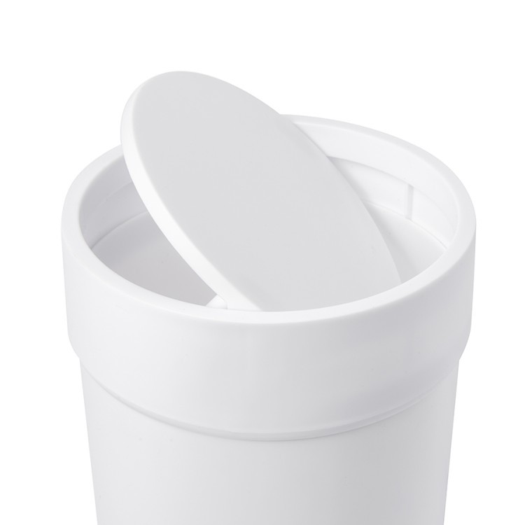 Корзина для мусора с крышкой touch, 6 л, белая (43382)