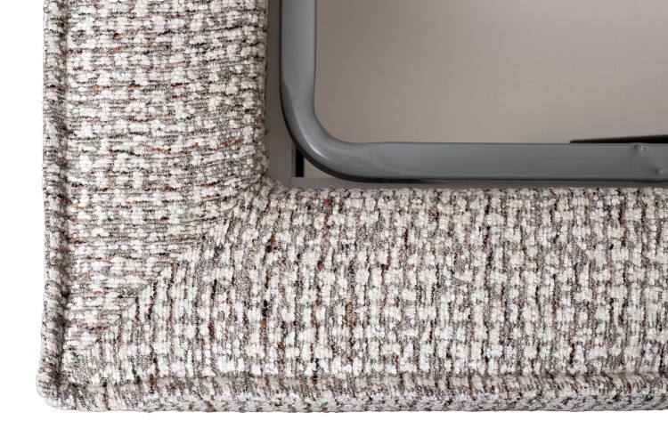Кровать детская угловая Runa-80 с мех шенилл серая Seppia Ser 114*215*80см (TT-00016135)