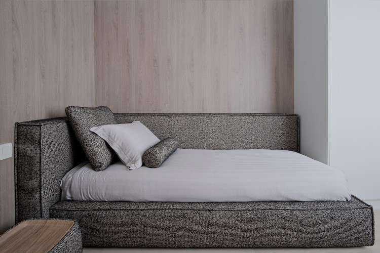 Кровать детская угловая Runa-80 с мех шенилл серая Seppia Ser 114*215*80см (TT-00016135)