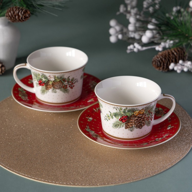 Чайный набор lefard "celebration" на 2 пер. 4 пр. 250 мл Lefard (760-817-1)