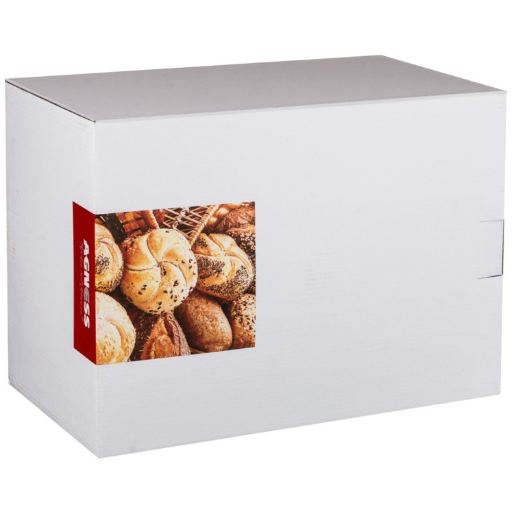 Хлебница agness "шоколад" деревянная с пластик. крышкой 36*26*20 см Agness (938-051)