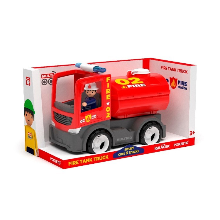 Пожарная машина с цистерной и с водителем игрушка 22 см (27282EF-CH)