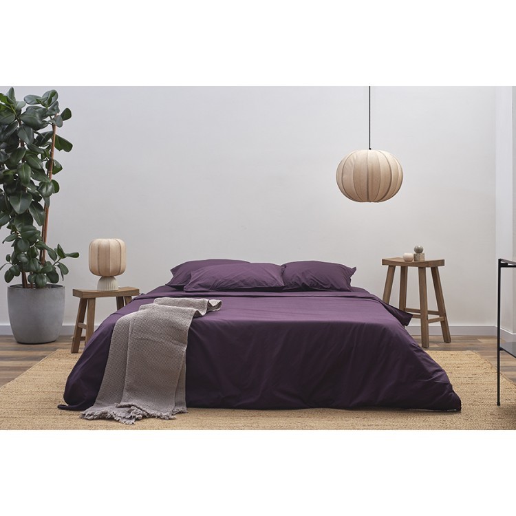 Набор наволочек из стираного перкаля сливового цвета из коллекции essential, 50х70 см (77745)