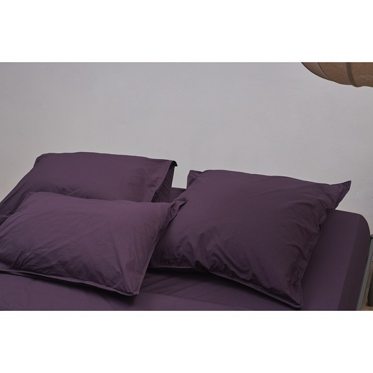 Набор наволочек из стираного перкаля сливового цвета из коллекции essential, 50х70 см (77745)