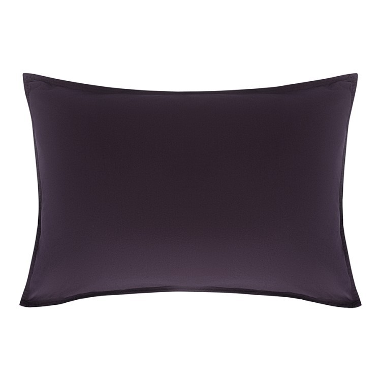 Набор наволочек из стираного перкаля сливового цвета из коллекции essential, 50х70 см (77745)